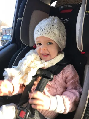 Crochet Pattern Puff Shell Hat and Scarf Set