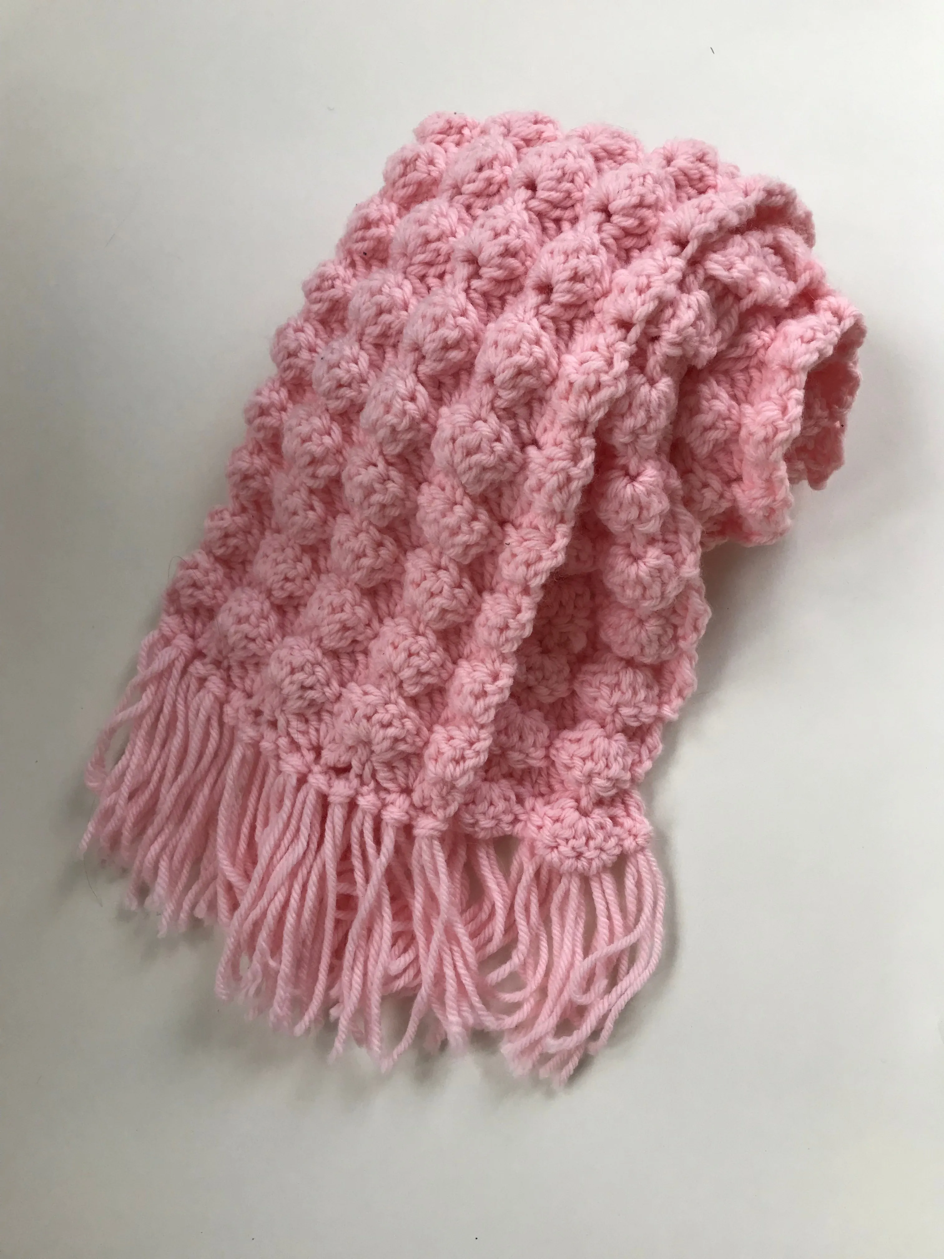 Crochet Pattern Puff Shell Hat and Scarf Set