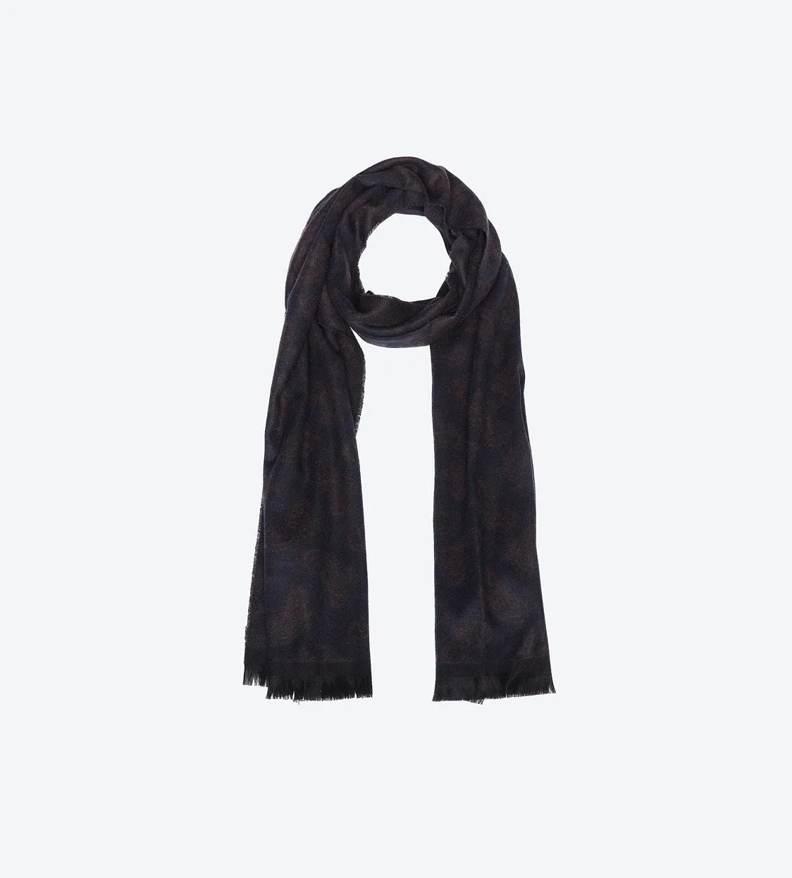 Dark Brown Navy Scarf