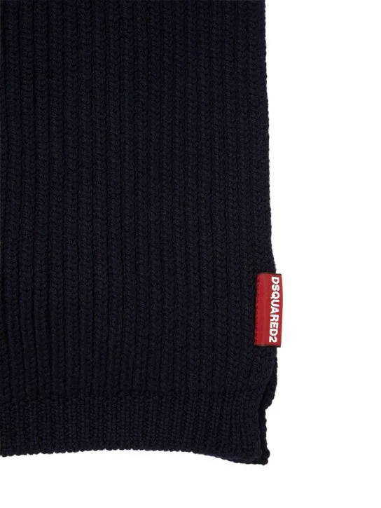 Dsquared2   Warmy wool knit scarf &amp; hat set 