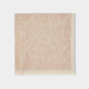 Dusty Pink Abstract Line Printed Blanket Scarf KLS518