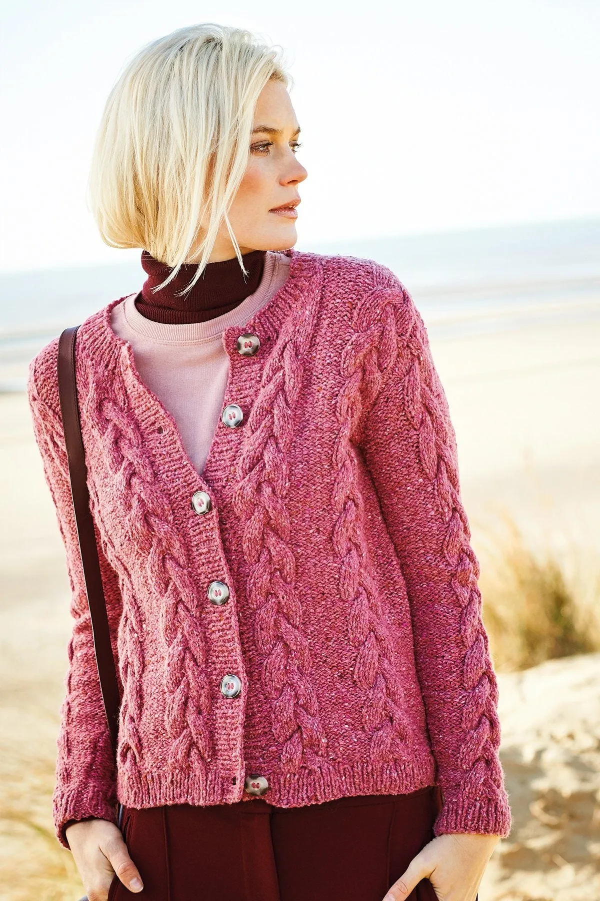 FASHION MODERN TWEED - Sweater, Cardigan, and Scarf