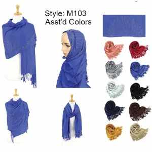 Fashion Rhinestones Lightweight Scarves Sarong M103