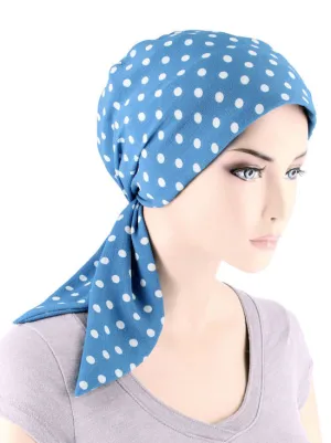 Fashion Scarf Carolina Polka Dot Blue