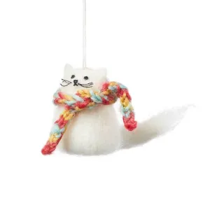 Felt Fuzzy Kitten Ornament