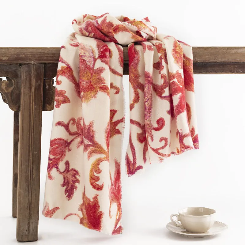 FH23-5361 Elegant printed scarf winter scarf