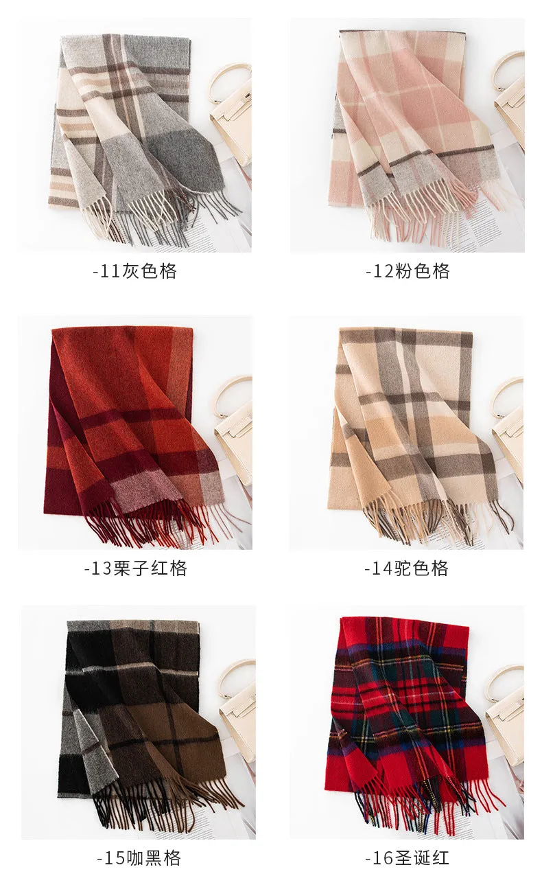 FHY24-7011 Wool, versatile tassels, fashionable and warm scarf  hijab  winter scarf  printed scarf