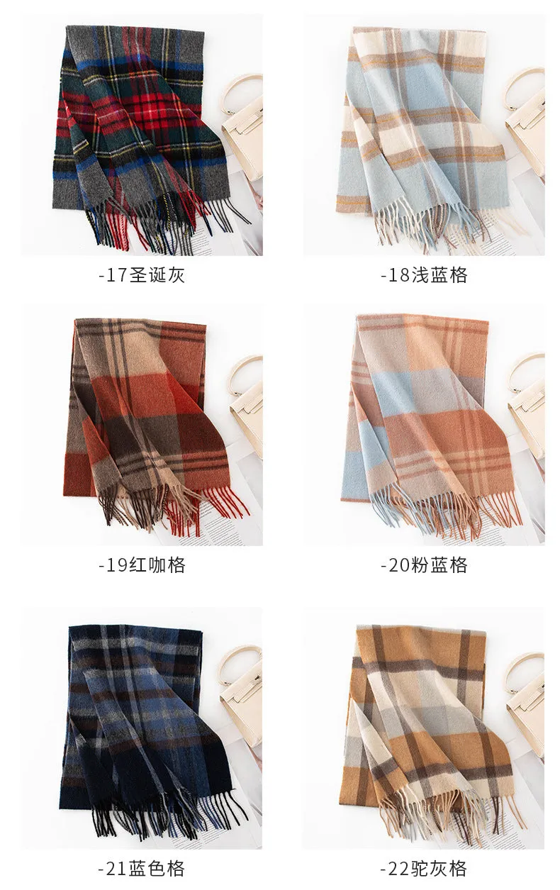 FHY24-7011 Wool, versatile tassels, fashionable and warm scarf  hijab  winter scarf  printed scarf