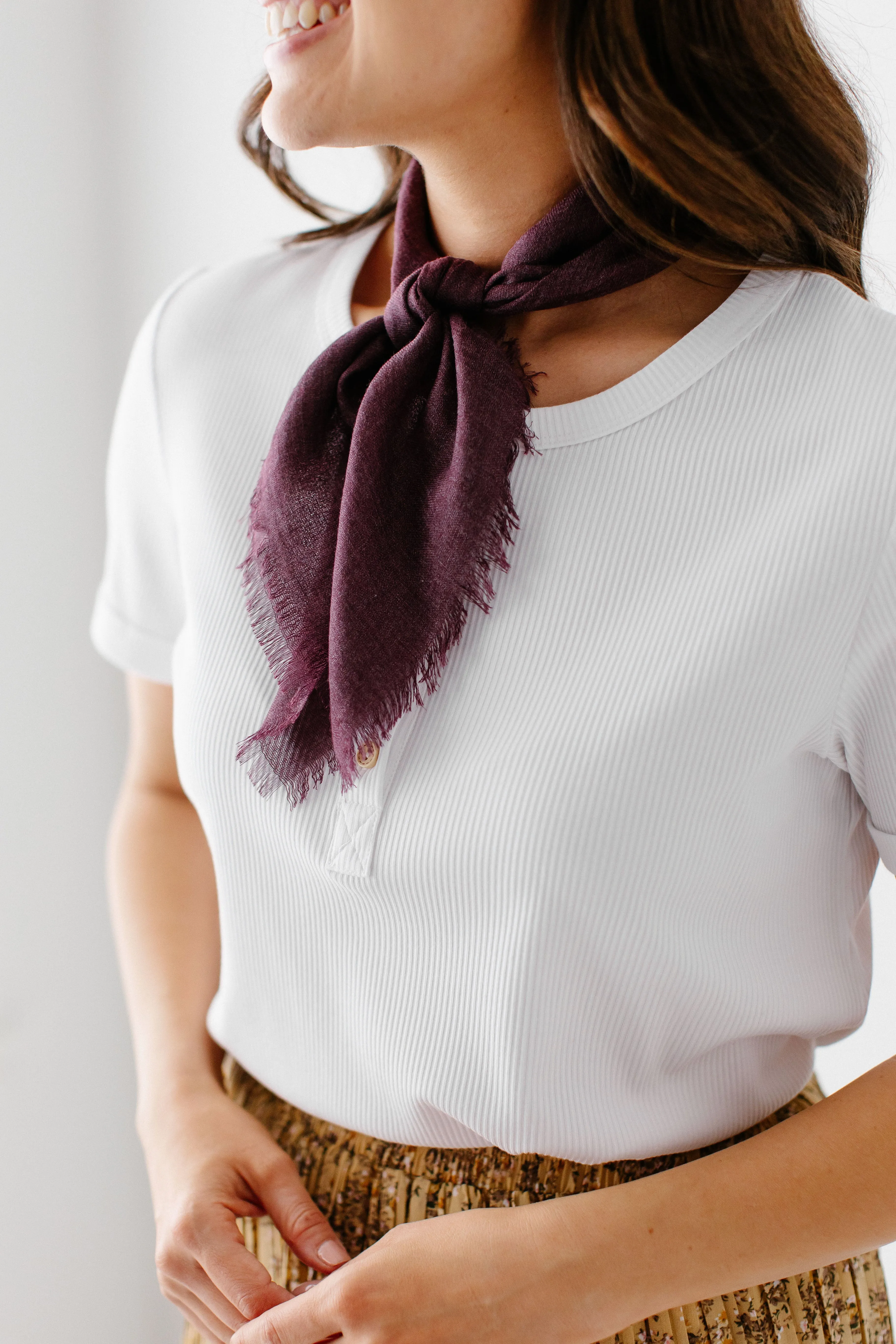 Flaxen Scarf in Deep Plum