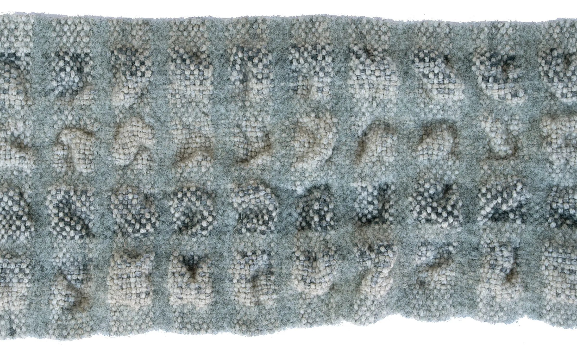 Handwoven and Felted Scarf, "Silver Strand," 6 x 51 inches