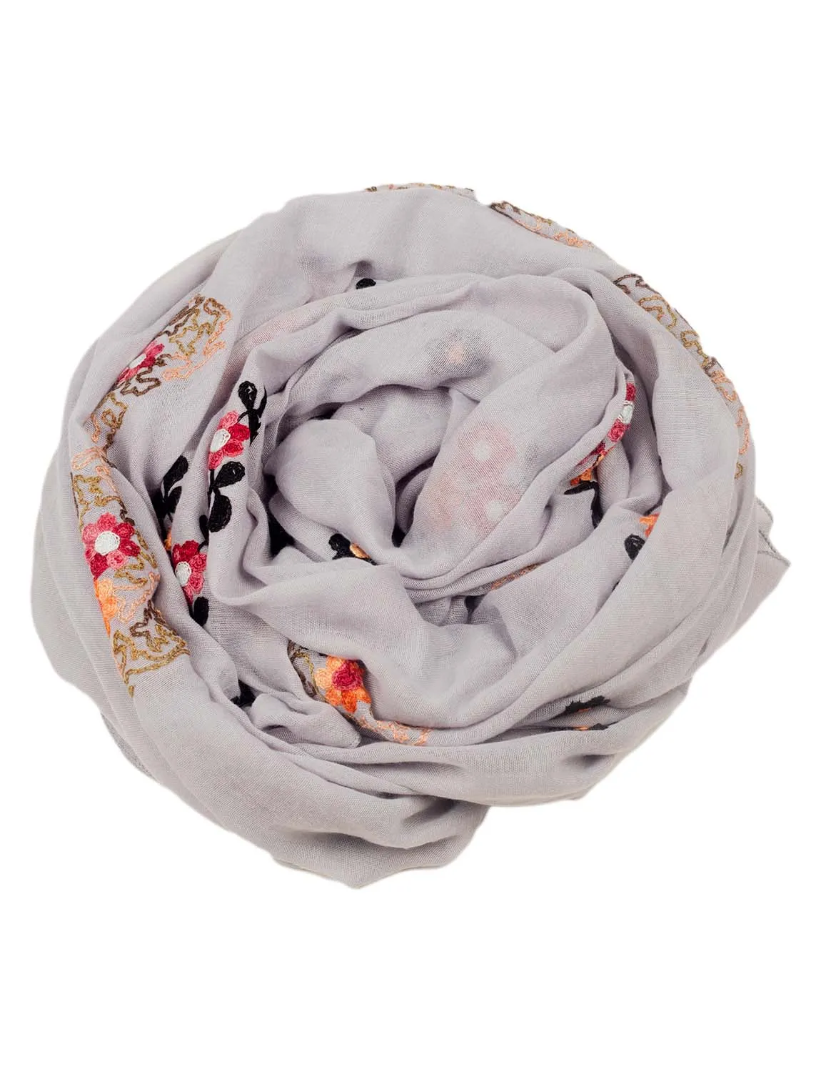 iB-iP Women's Flower Printed Lightweight Embroidered Scarf