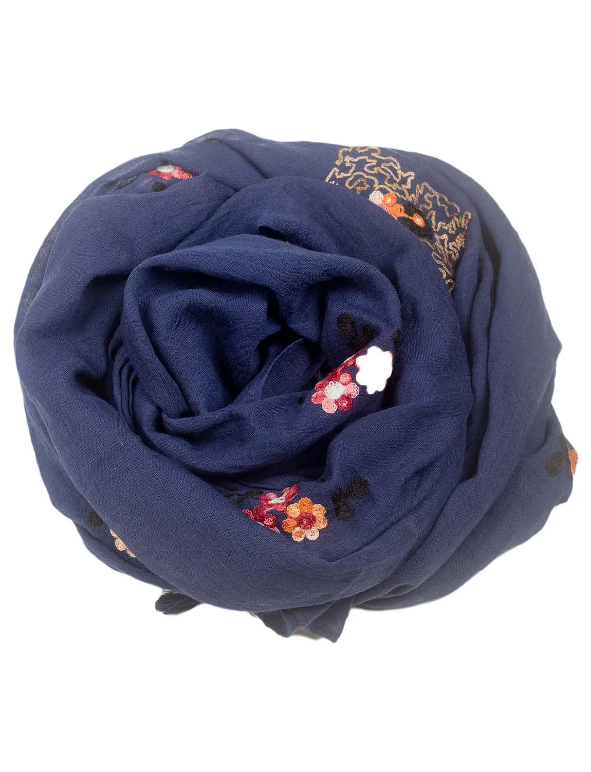 iB-iP Women's Flower Printed Lightweight Embroidered Scarf