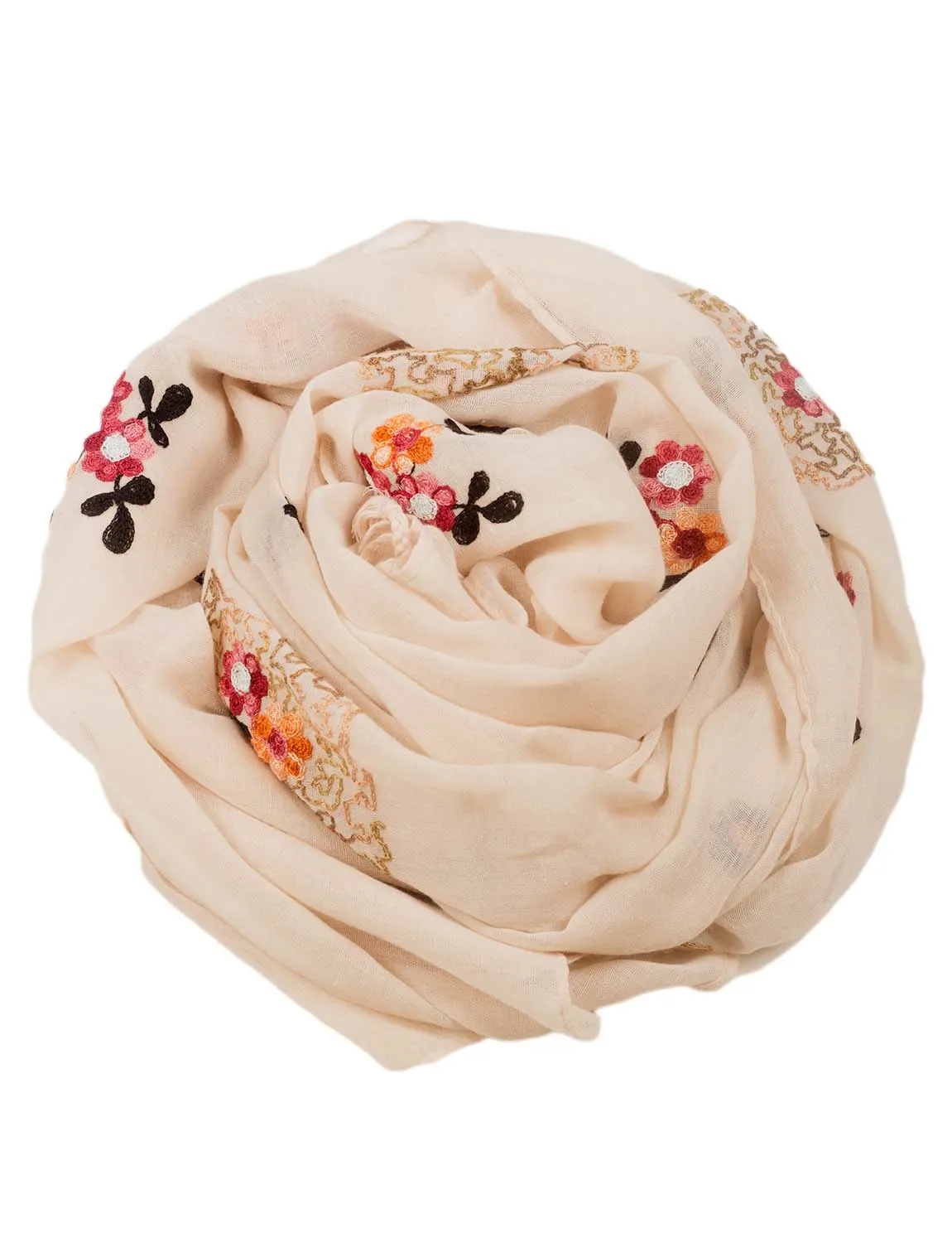 iB-iP Women's Flower Printed Lightweight Embroidered Scarf