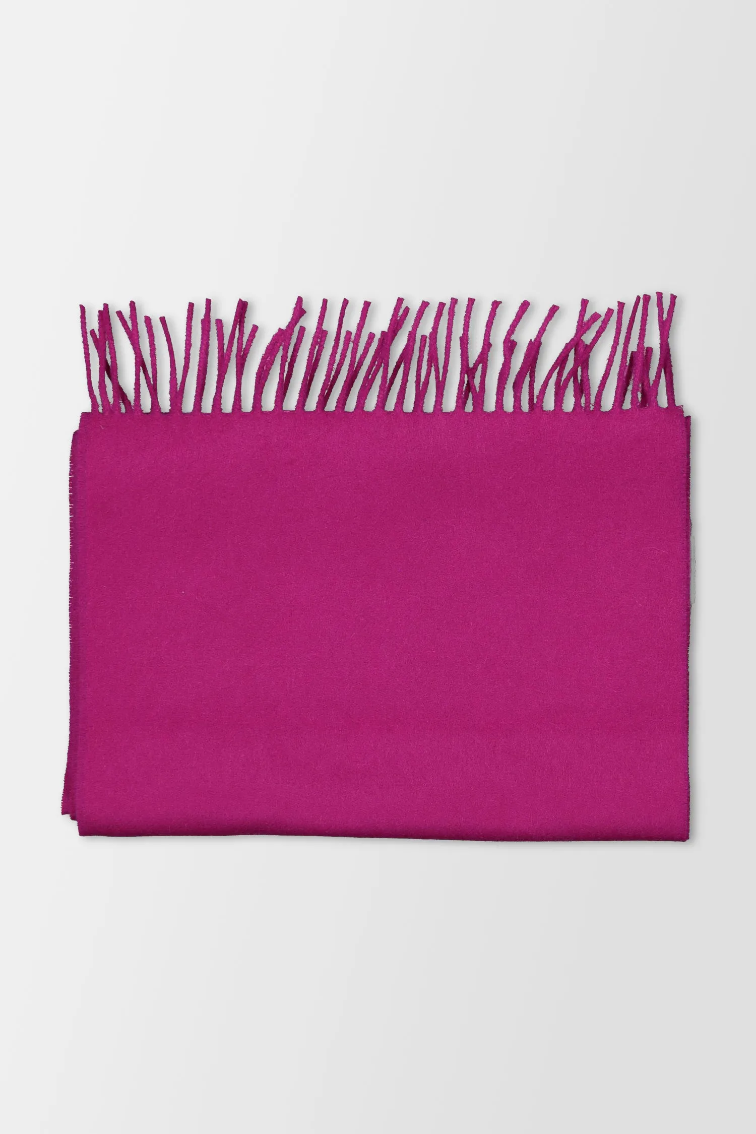 Joshua Ellis Fuchsia Classic Tassel Hem Scarf