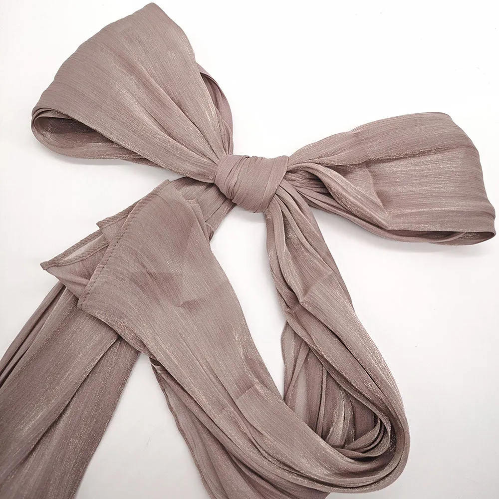 JS001  Best-selling breathable and cool island satin crepe long scarf