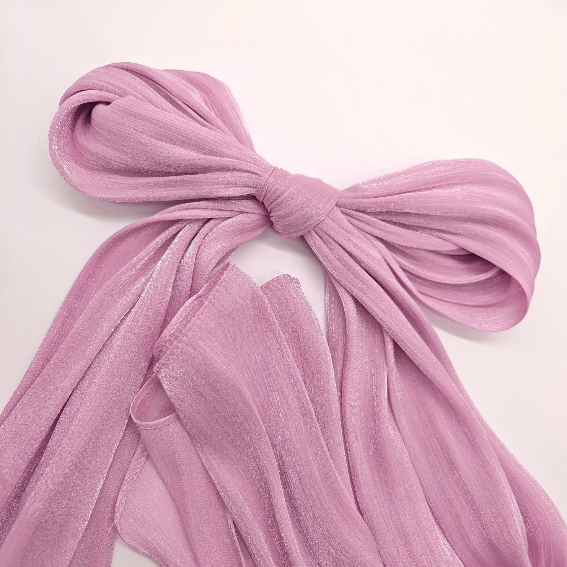 JS001  Best-selling breathable and cool island satin crepe long scarf