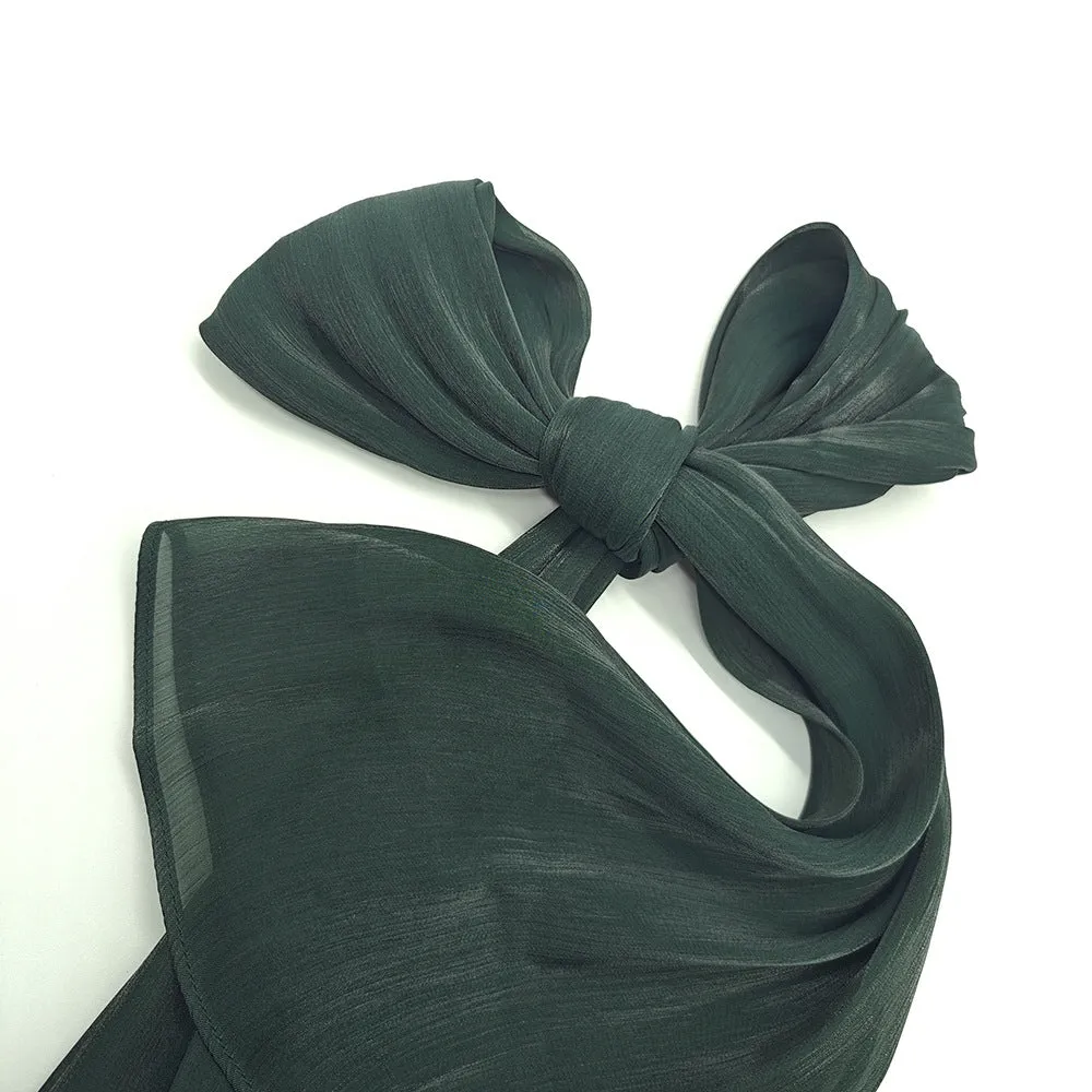 JS001  Best-selling breathable and cool island satin crepe long scarf