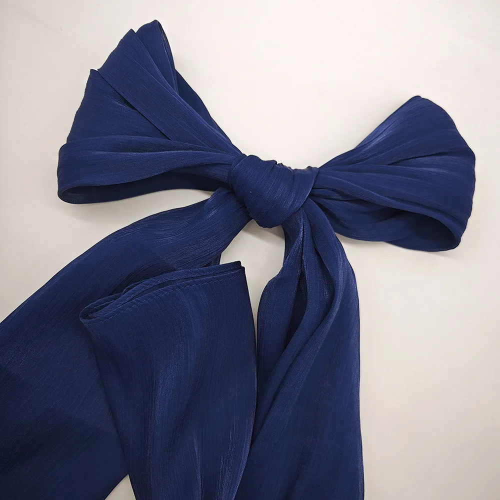 JS001  Best-selling breathable and cool island satin crepe long scarf