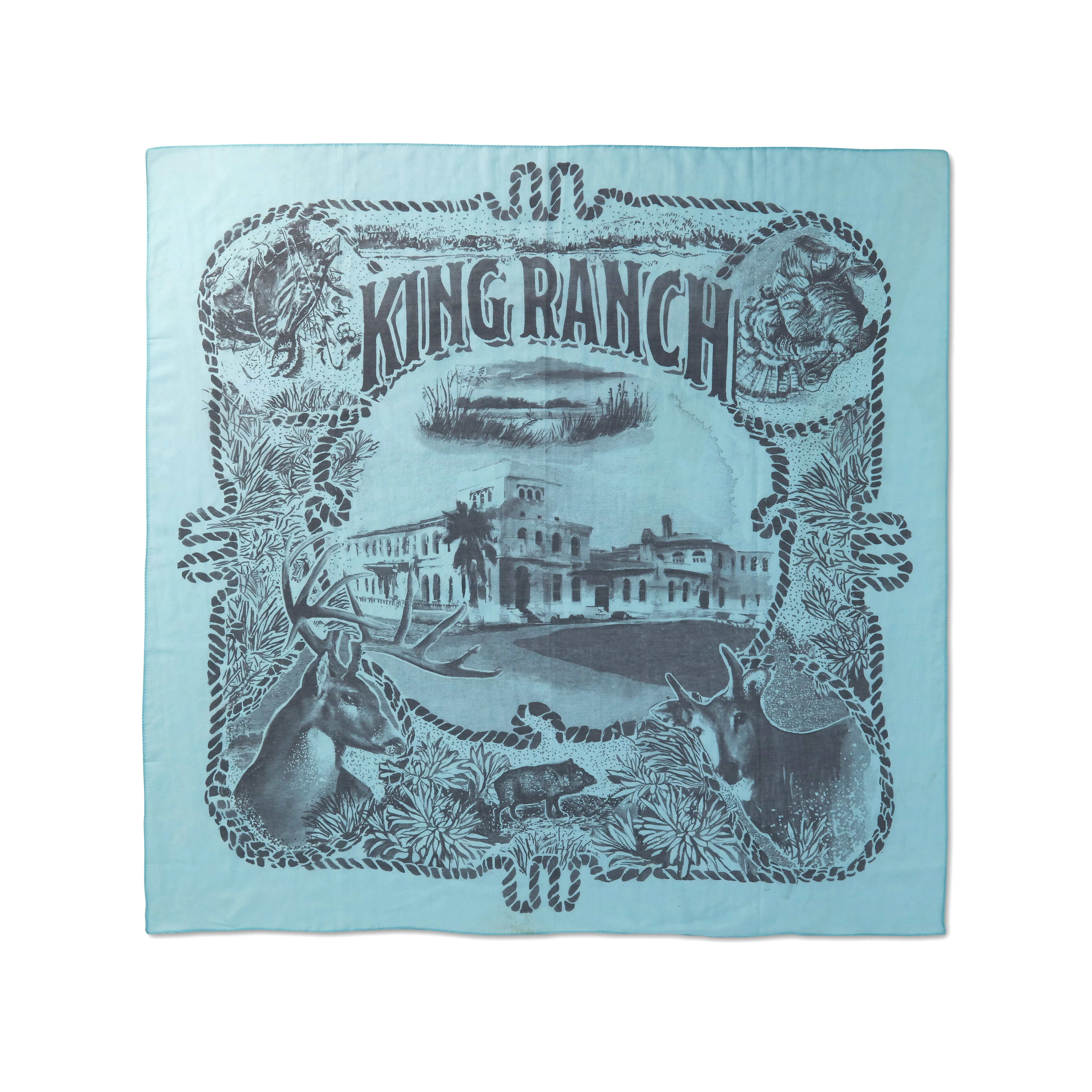 King Ranch Main House and Wildlife Scarf