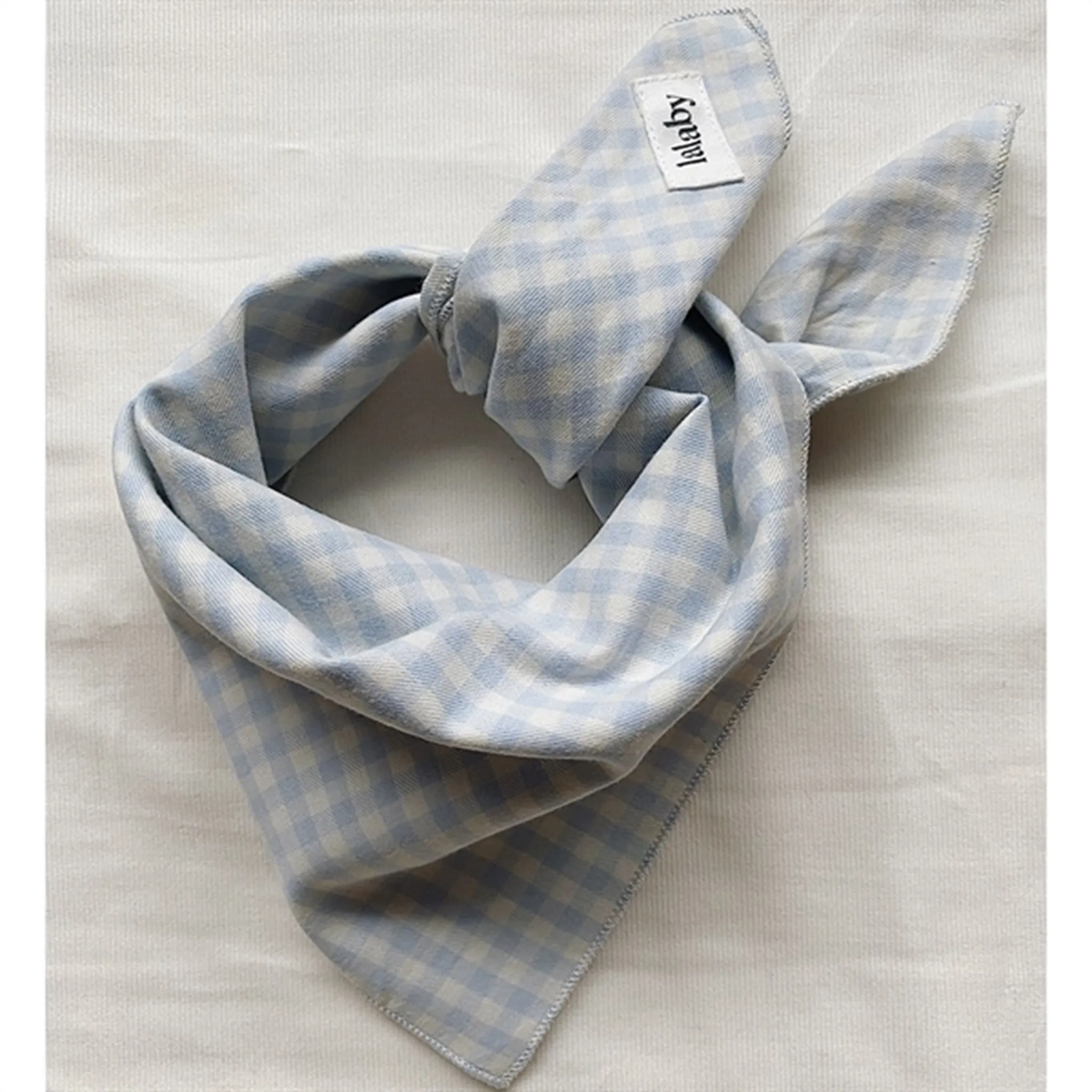 lalaby Blue Gingham Eddie Scarf