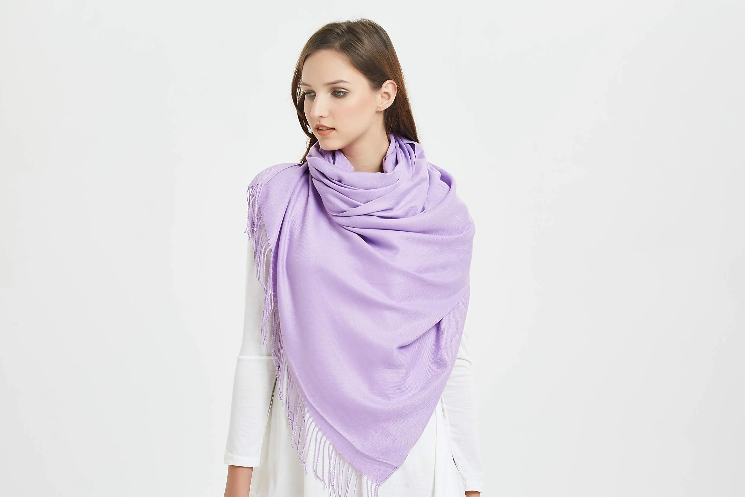 Large Extra Soft Cashmere Blend Women Pashmina Shawl Wrap Stole Scarf