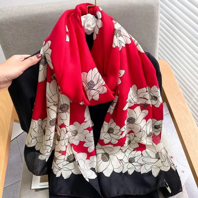 Long Warm Pashmina Wrap Scarf