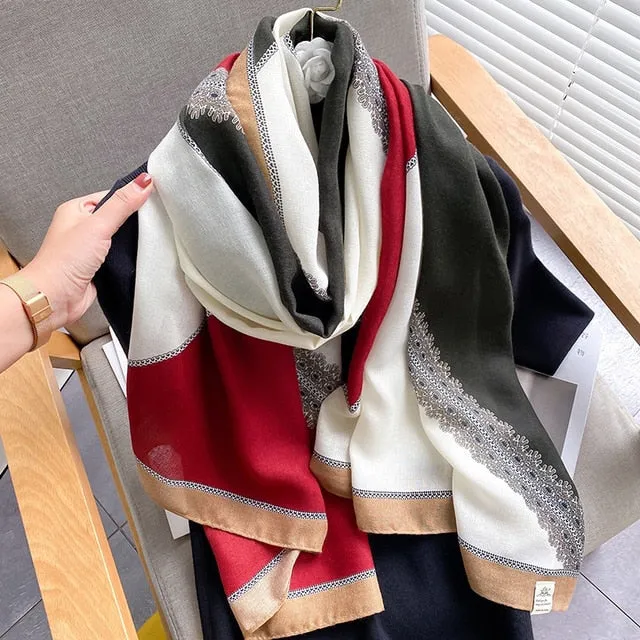 Long Warm Pashmina Wrap Scarf