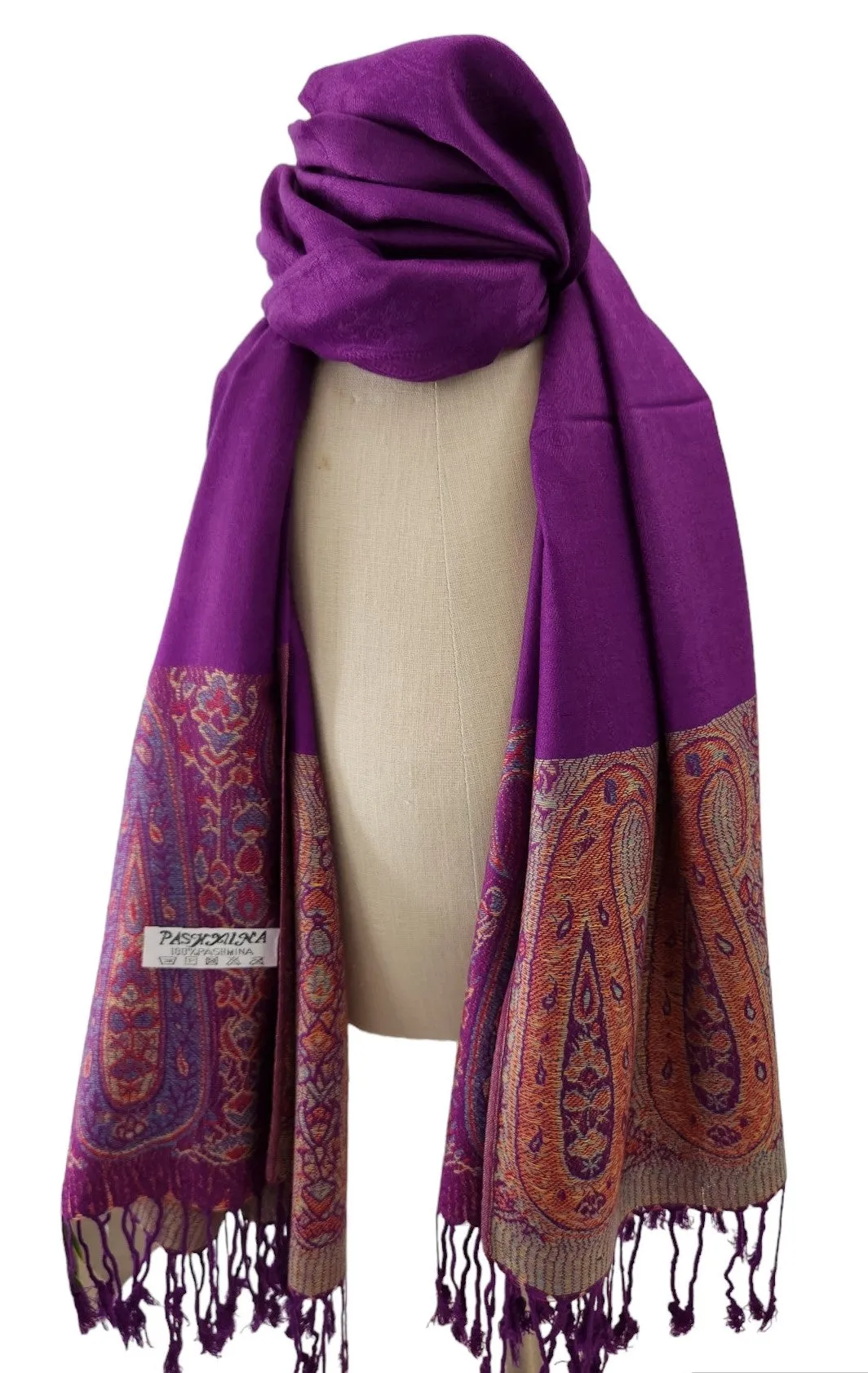 Luxurious Women's Scarf, Oversized Wrap, Silky & Colorful, Lightweight, Jacquard Design