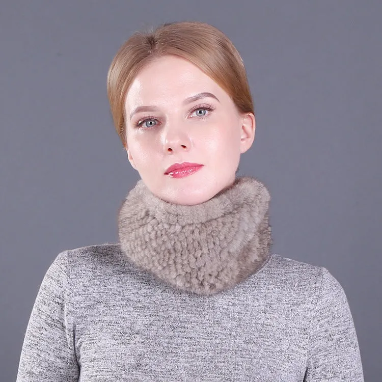 Mink fur empty top hat scarf scarf warm neck sleeve mink hairband neck sleeve dual-use female