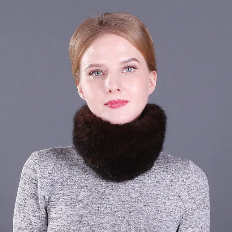 Mink fur empty top hat scarf scarf warm neck sleeve mink hairband neck sleeve dual-use female