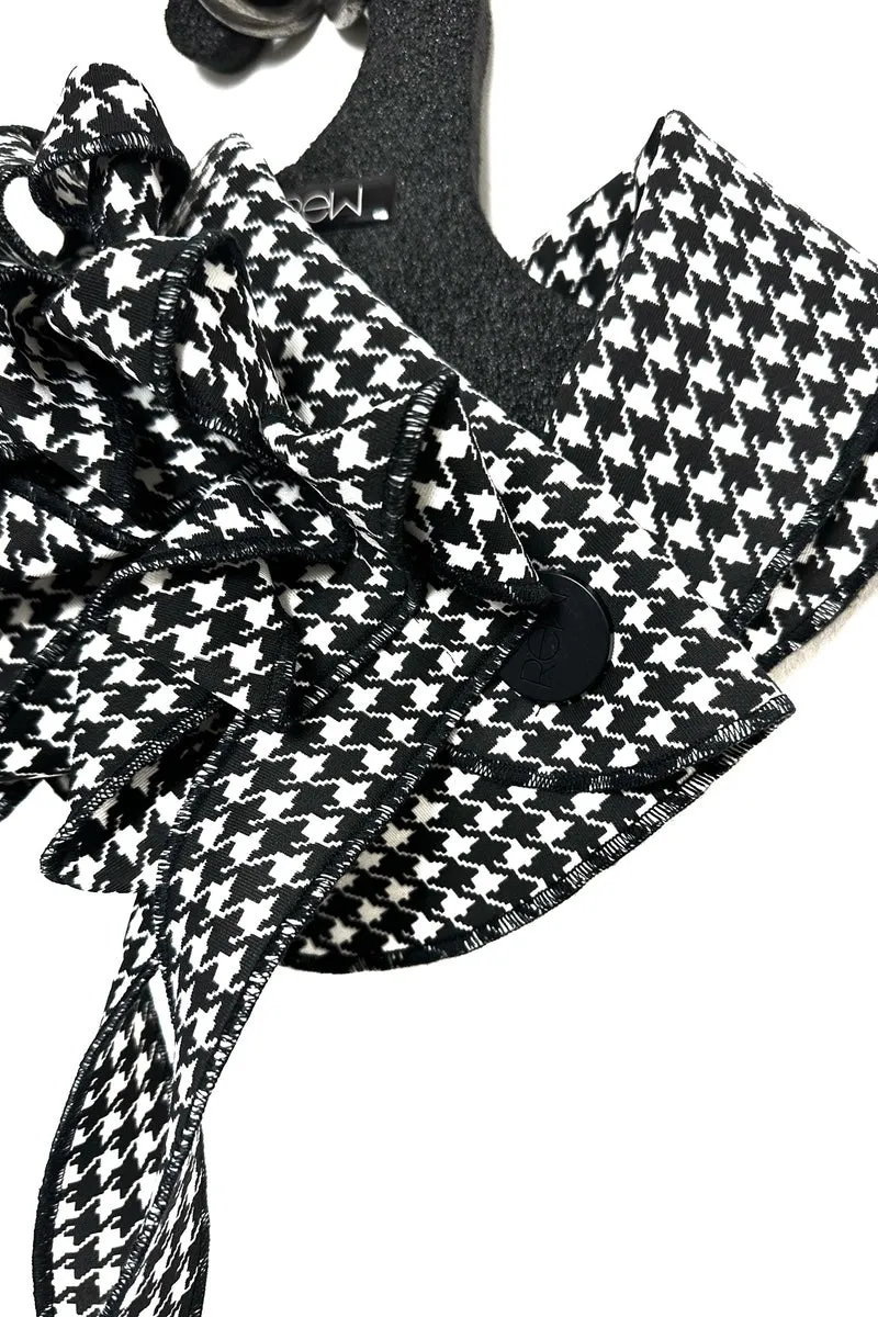 Moira - Monochrome Black & White Dogtooth Scarf