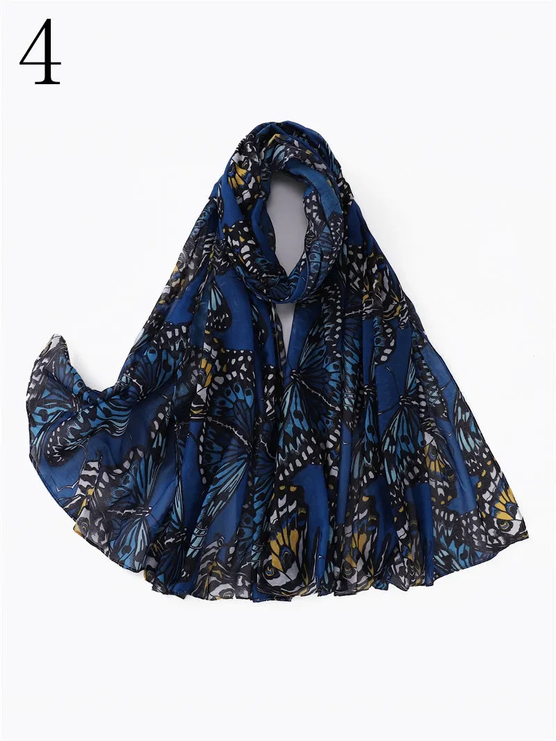 MYP034  Stylish butterfly Print scarf Comfortable casual scarf