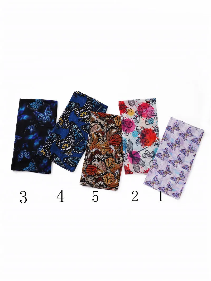 MYP034  Stylish butterfly Print scarf Comfortable casual scarf