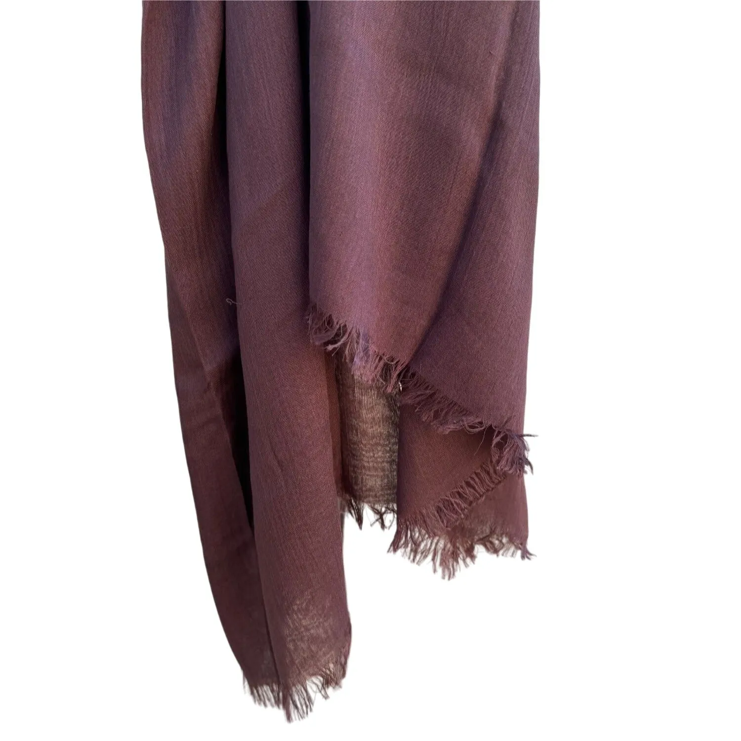 Naturally Knotty Lightweight Modal Brown Fringe Edge Silk Blend Scarf Wrap Shawl