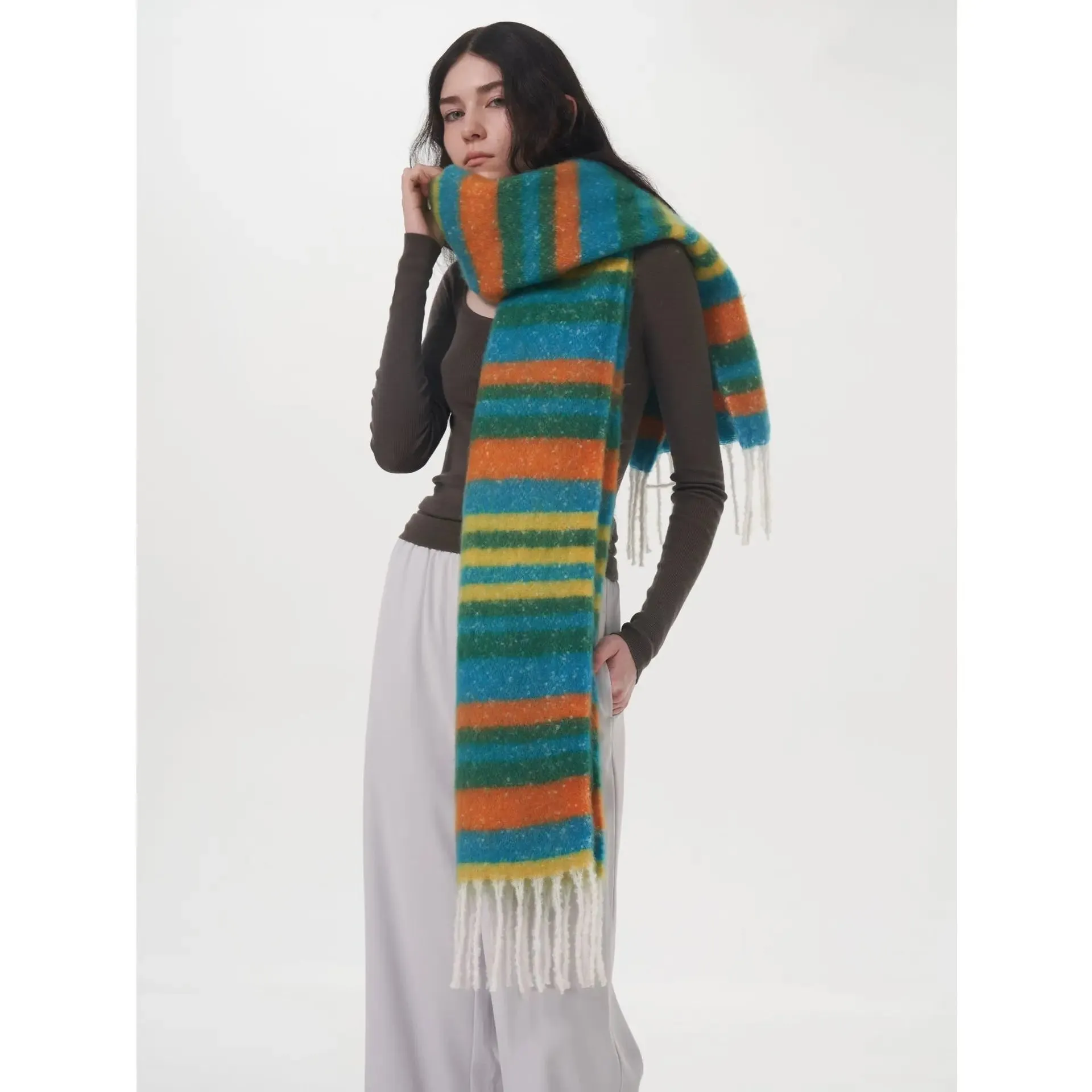 New Winter Cashmere Long Muffler Scarf - Thick and Warm