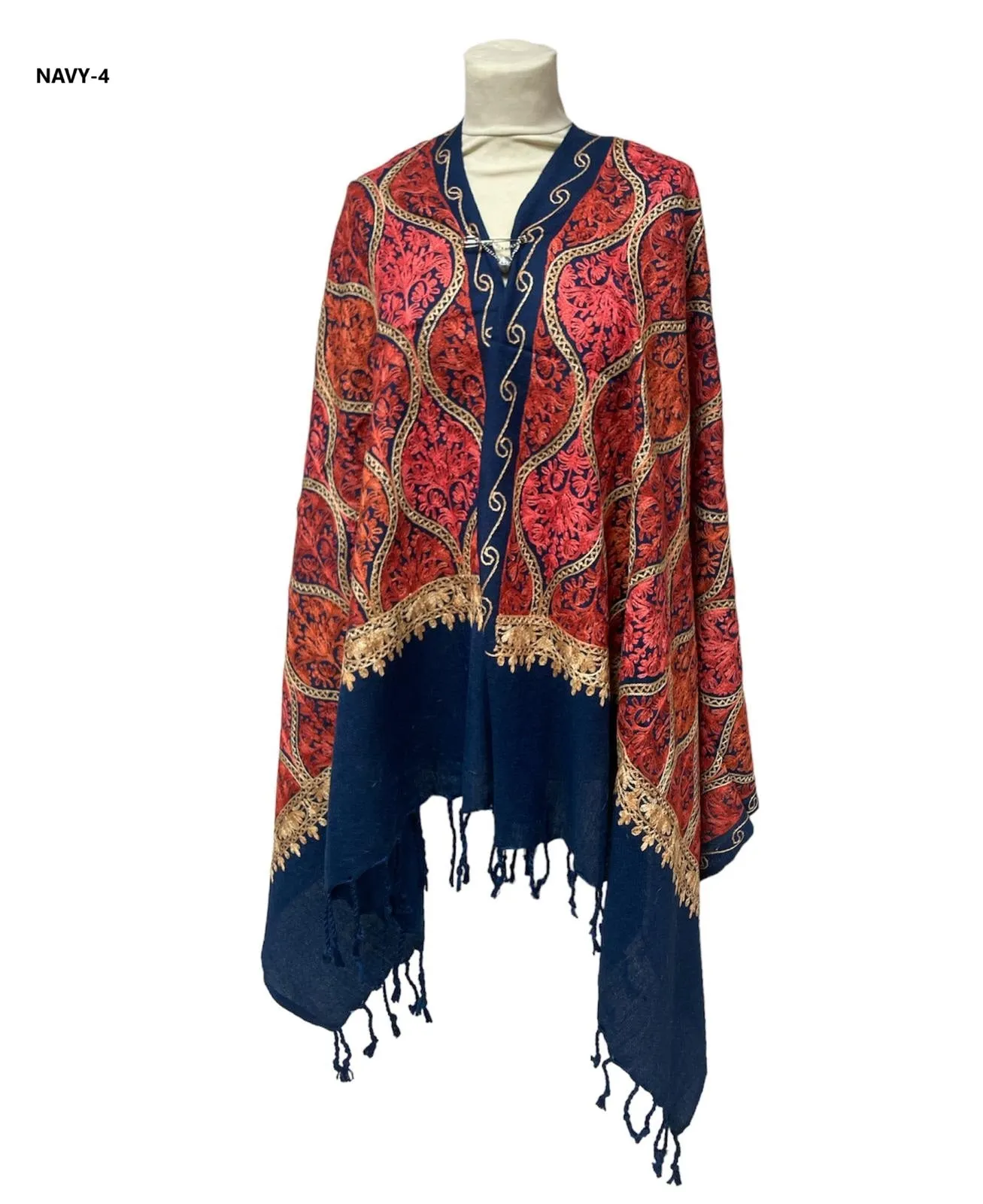 New Women All Over Printed Embroidery Casual Shawl