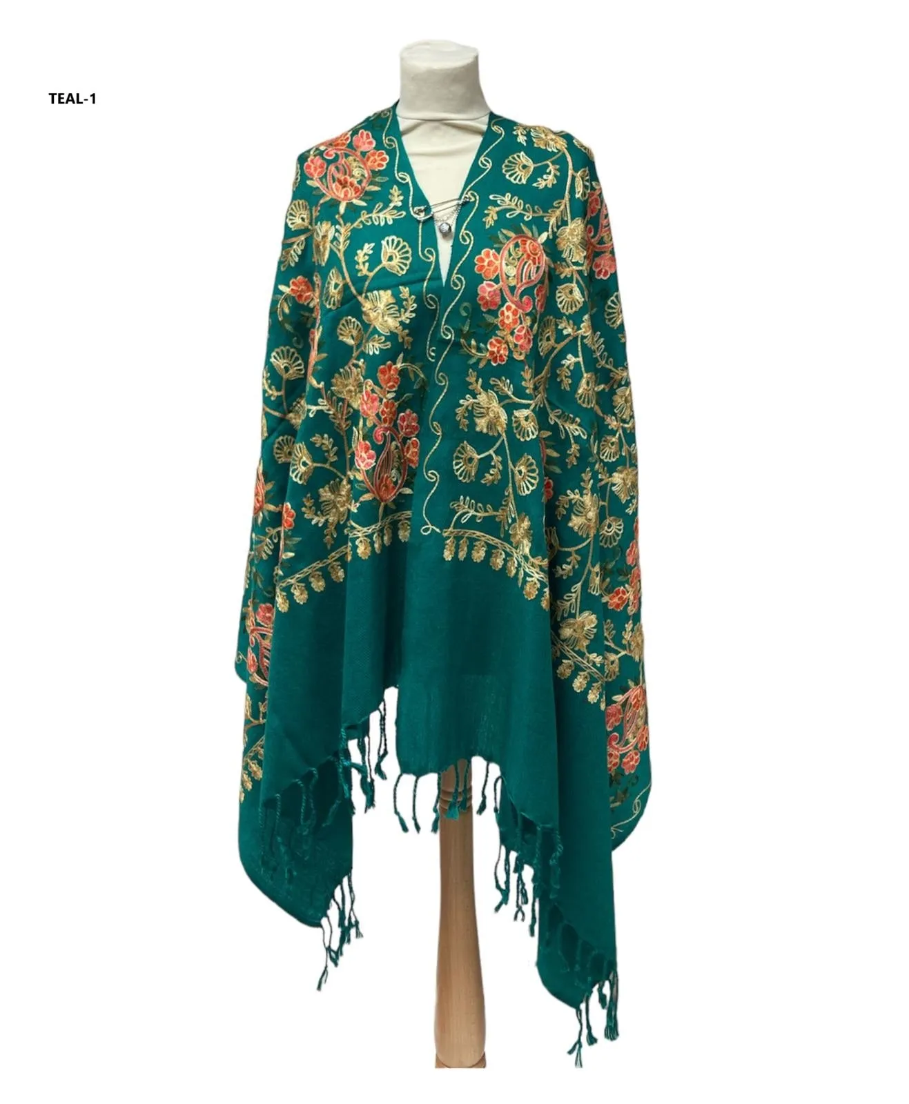 New Women All Over Printed Embroidery Casual Shawl