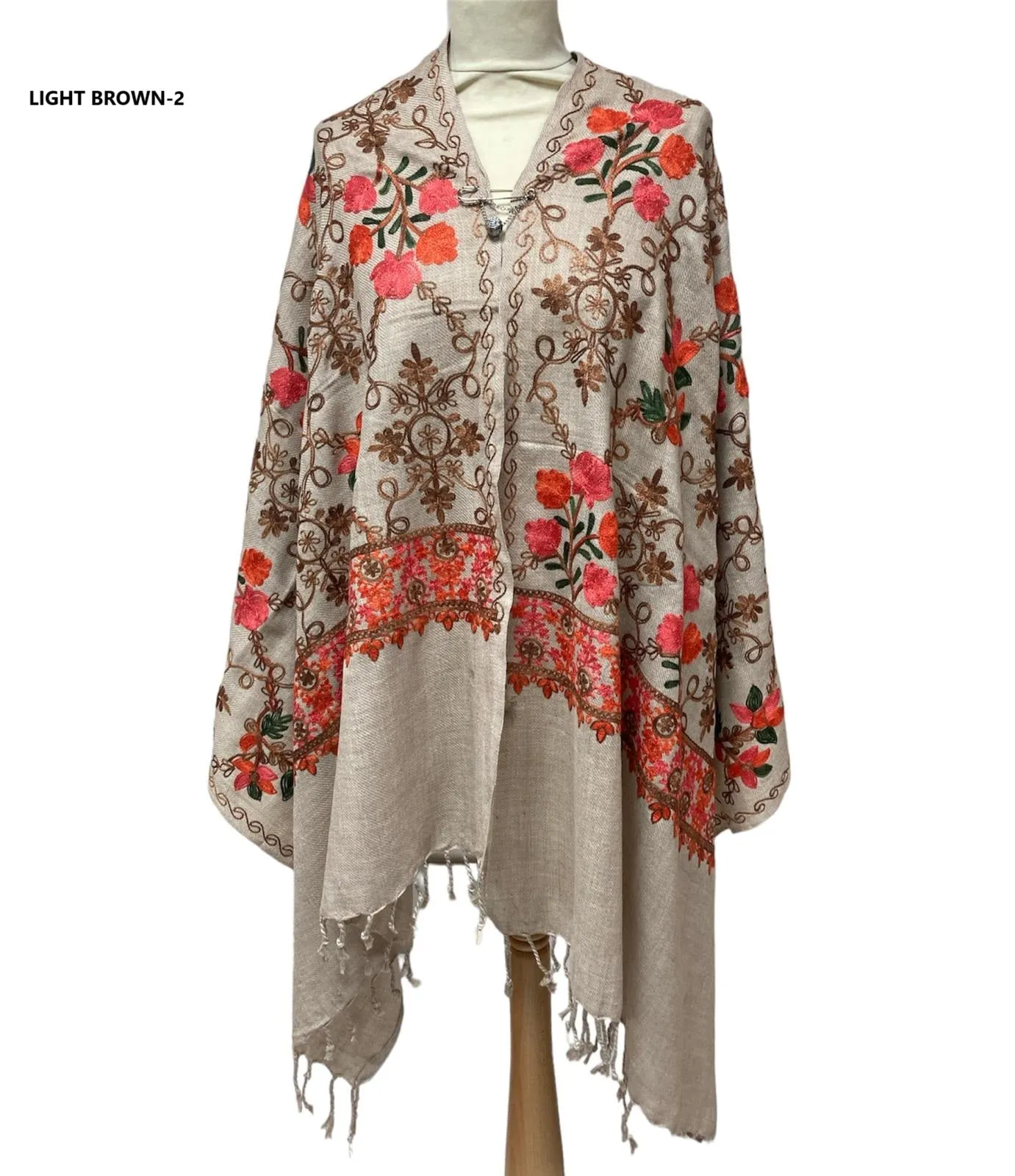 New Women All Over Printed Embroidery Casual Shawl