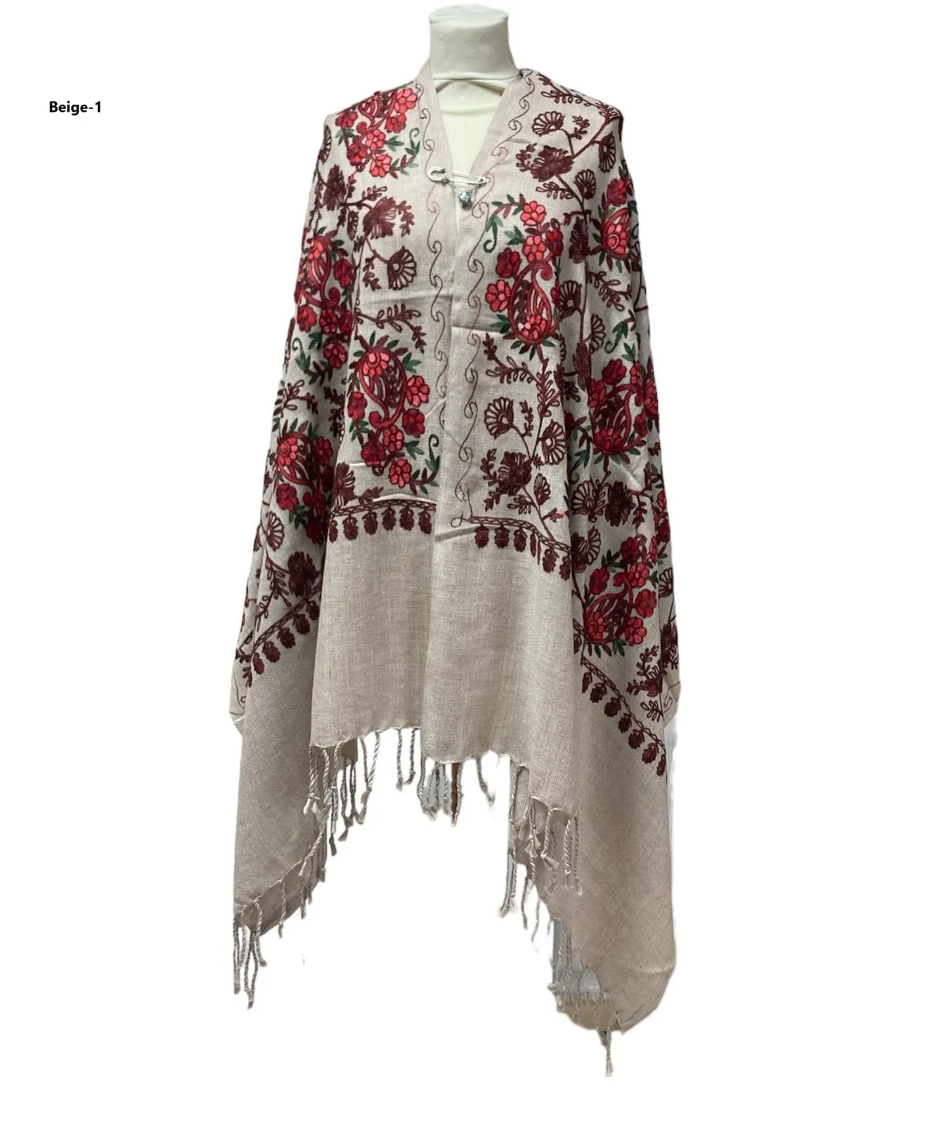 New Women All Over Printed Embroidery Casual Shawl