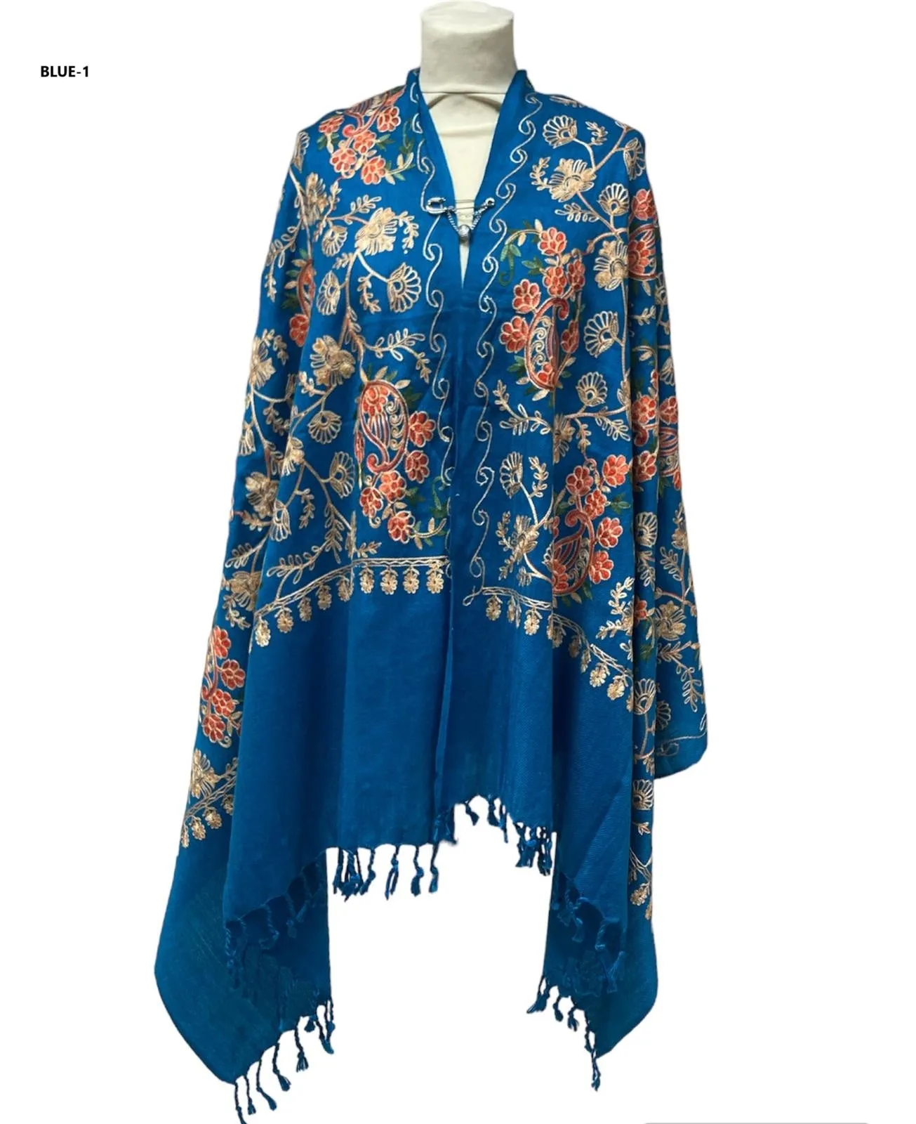 New Women All Over Printed Embroidery Casual Shawl