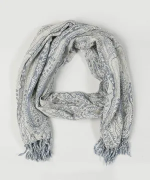 Luxurious Paisley-Print Boiled Wool Scarf from Our Legacy