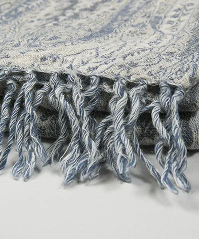 Luxurious Paisley-Print Boiled Wool Scarf from Our Legacy