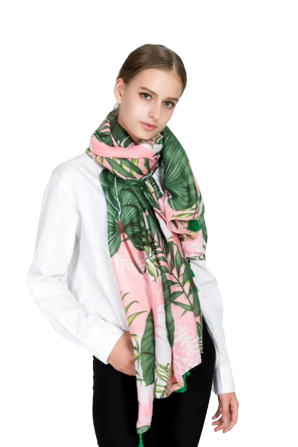 Pink Palm Scarf