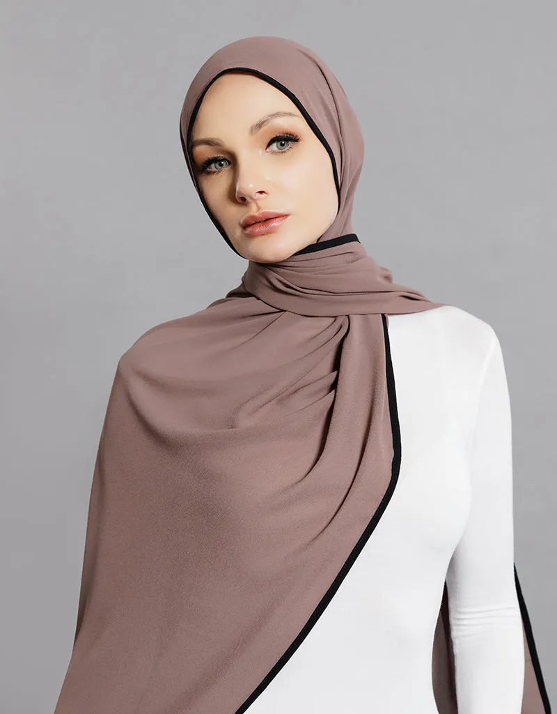 Piping Scarf - Shades of Nude