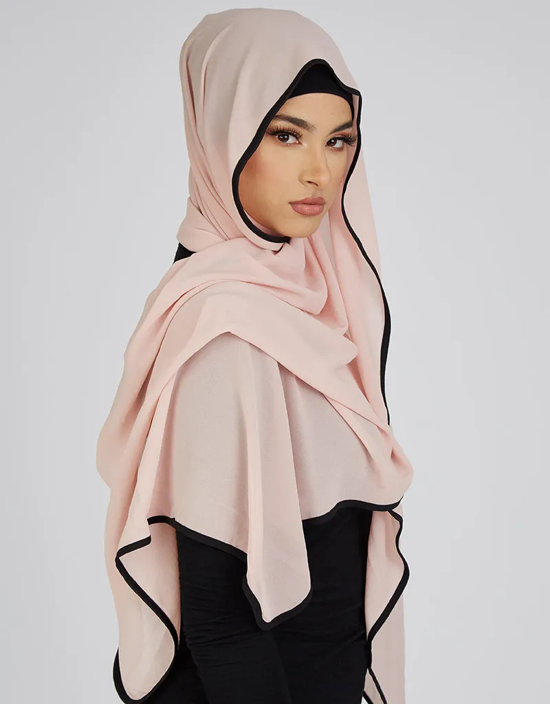 Piping Scarf - Shades of Nude