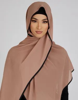 Piping Scarf - Shades of Nude