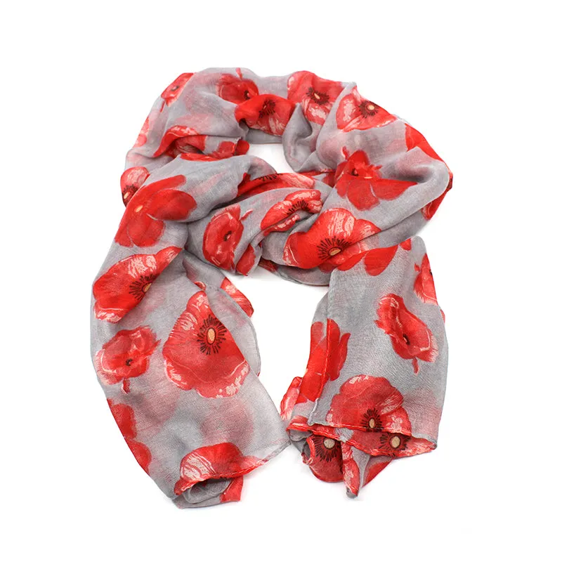 Poppy Scarf - Grey