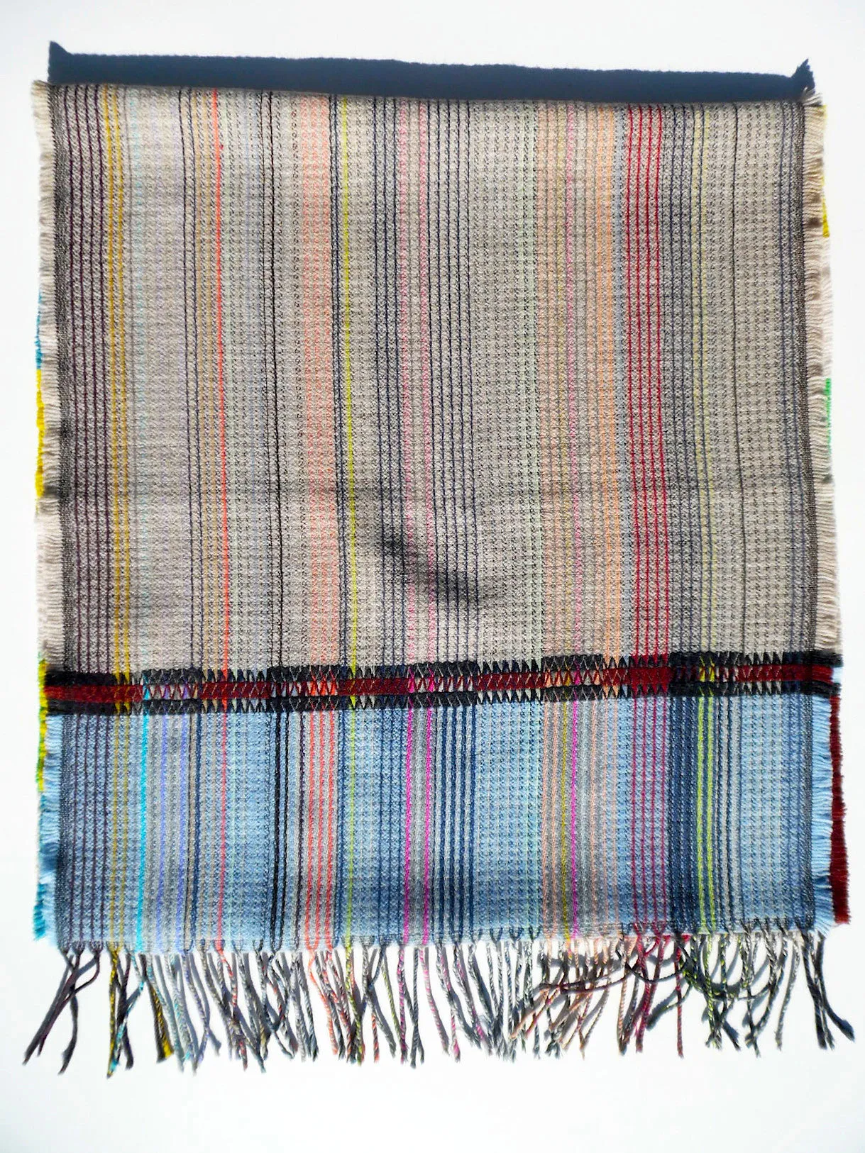 Scarf Lambswool Colorblock Large 1