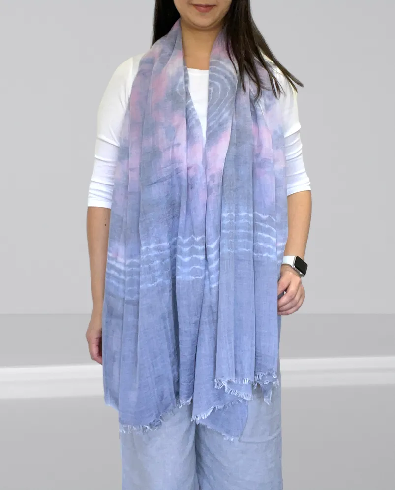 Scarf Soft Lightweight Abstract Tie Dye