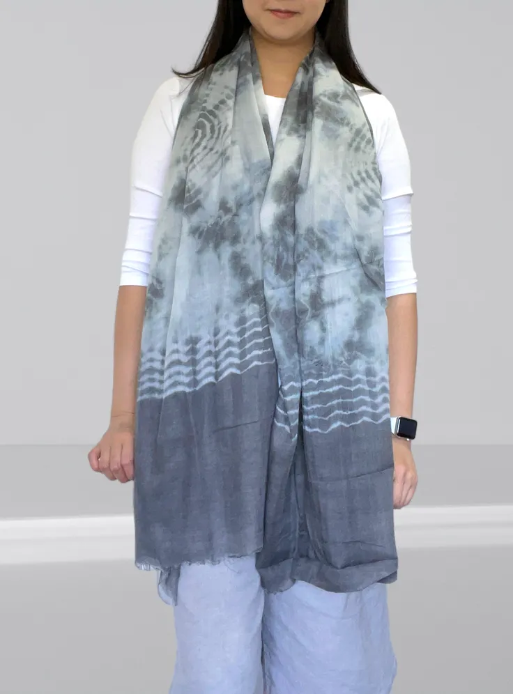 Scarf Soft Lightweight Abstract Tie Dye